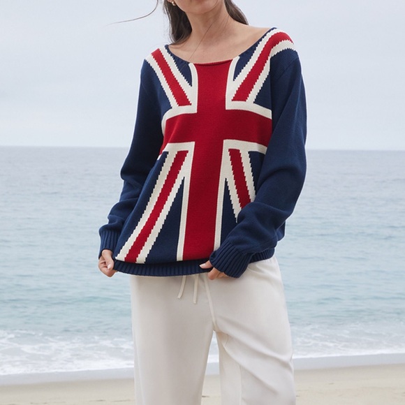 John Galt UK Flag Nico Sweater Brandy Melville OS - Picture 4 of 9
